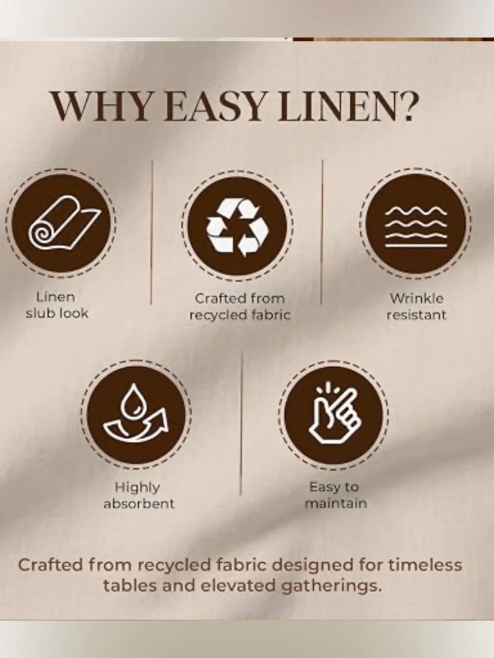 Easy Linen By D’Moksha Table Runner